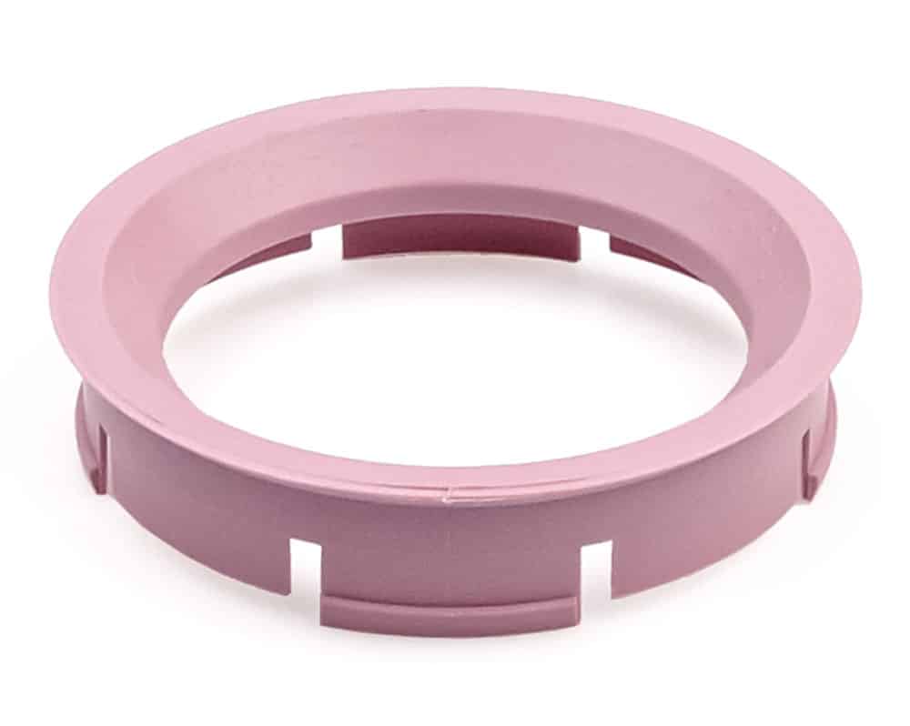 Vymezovací středící kroužek kol 72,6 / 57,1 (Z19DP), plast, růžová, přesah kužele 3mm