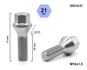 Kolový šroub M16x1.5x40 mm