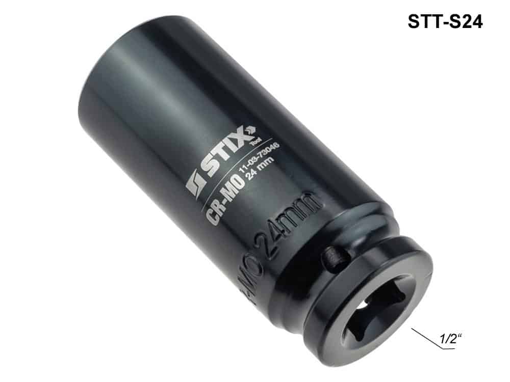 Nástrčný klíč na kolové šrouby a matice STIX STT-S24, CR-MO/24 mm na litá kola, hlava 1/2" - Obrázek 2