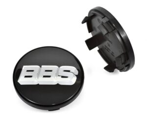 Středová krytka alu kola Ø 60/70mm, BBS 10023603 plast, s logem, černá mat/chrom