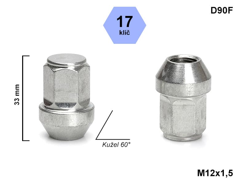 Kolové matice M12x1,5 mm