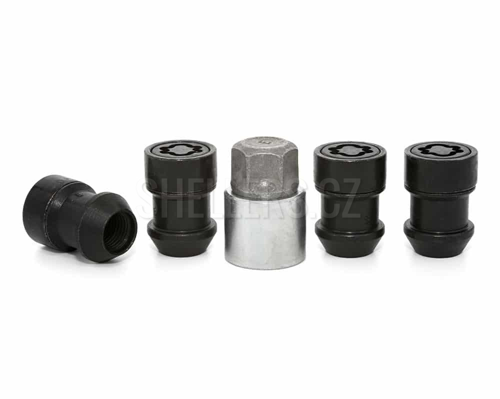 Bezpečnostní matice M14x1,5 mm Sicusta BEN415TESLA2 STARLOCK-DCH3-E BLK